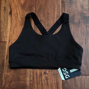 DSG Girls Classic Black Sports Bra Size Large